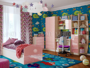 Детская комната Юниор-2 Розовый металлик в Михайловске - mihajlovsk.magazinmebel.ru | фото