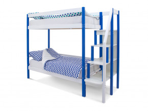 Двухъярусная кровать Svogen сине-белый в Михайловске - mihajlovsk.magazinmebel.ru | фото