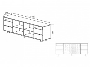 Комодино Moderno-2200 Ф1 в Михайловске - mihajlovsk.magazinmebel.ru | фото - изображение 3