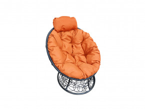 Кресло Папасан мини с ротангом оранжевая подушка в Михайловске - mihajlovsk.magazinmebel.ru | фото