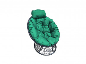 Кресло Папасан мини с ротангом зелёная подушка в Михайловске - mihajlovsk.magazinmebel.ru | фото