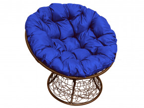 Кресло Папасан с ротангом синяя подушка в Михайловске - mihajlovsk.magazinmebel.ru | фото
