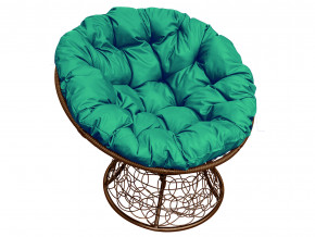 Кресло Папасан с ротангом зелёная подушка в Михайловске - mihajlovsk.magazinmebel.ru | фото