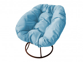 Кресло Пончик без ротанга голубая подушка в Михайловске - mihajlovsk.magazinmebel.ru | фото