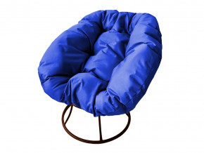 Кресло Пончик без ротанга синяя подушка в Михайловске - mihajlovsk.magazinmebel.ru | фото