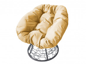 Кресло Пончик с ротангом бежевая подушка в Михайловске - mihajlovsk.magazinmebel.ru | фото