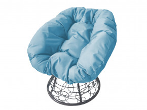 Кресло Пончик с ротангом голубая подушка в Михайловске - mihajlovsk.magazinmebel.ru | фото