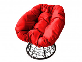 Кресло Пончик с ротангом красная подушка в Михайловске - mihajlovsk.magazinmebel.ru | фото