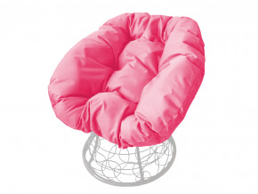 Кресло Пончик с ротангом розовая подушка в Михайловске - mihajlovsk.magazinmebel.ru | фото