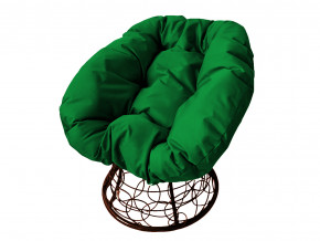 Кресло Пончик с ротангом зелёная подушка в Михайловске - mihajlovsk.magazinmebel.ru | фото