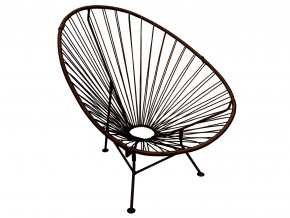 Кресло Ракушка с ротангом коричневый в Михайловске - mihajlovsk.magazinmebel.ru | фото