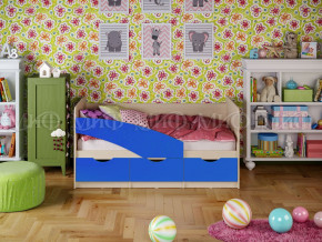 Кровать Бабочки 1600 Синий в Михайловске - mihajlovsk.magazinmebel.ru | фото