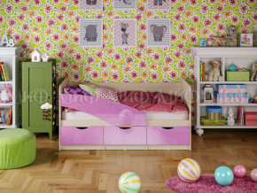 Кровать Бабочки 1600 Сиреневый металлик в Михайловске - mihajlovsk.magazinmebel.ru | фото