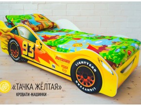 Кровать детская машина Тачка Желтая в Михайловске - mihajlovsk.magazinmebel.ru | фото
