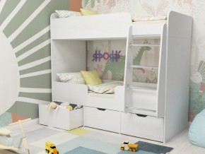 Кровать двухъярусная Малыш двойняшка белый в Михайловске - mihajlovsk.magazinmebel.ru | фото - изображение 1