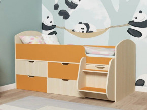 Кровать Малыш-7 Дуб-Оранжевый в Михайловске - mihajlovsk.magazinmebel.ru | фото