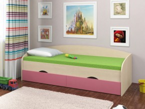 Кровать Соня 2 дуб молочный-розовый в Михайловске - mihajlovsk.magazinmebel.ru | фото