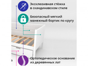 Кровать-тахта мягкая Svogen с бортиком белый в Михайловске - mihajlovsk.magazinmebel.ru | фото - изображение 2