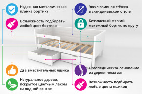 Кровать-тахта Svogen мягкая с ящиками и бортиком с фото белый/львята в Михайловске - mihajlovsk.magazinmebel.ru | фото - изображение 2