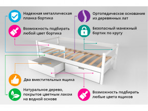 Кровать-тахта Svogen с ящиками и бортиком бежевый-белый в Михайловске - mihajlovsk.magazinmebel.ru | фото - изображение 4