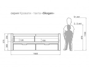 Кровать-тахта Svogen с ящиками и бортиком натура без покрытия в Михайловске - mihajlovsk.magazinmebel.ru | фото - изображение 3