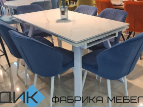 Стол SKL 140 керамика белый мрамор/подстолье белое в Михайловске - mihajlovsk.magazinmebel.ru | фото - изображение 2