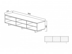 Тумба для ТВА Moderno-1800 Ф1 в Михайловске - mihajlovsk.magazinmebel.ru | фото - изображение 2